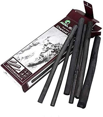YYMIYU Drawing Pencils Set, Art Sketching Pencils Charcoal Set (Charcoal Sticks 3-8 mm 6pcs)