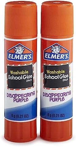 Elmer's Disappearing Purple School Glue Sticks, 0.21 oz, Pack of 2 (E522) 4 Pack