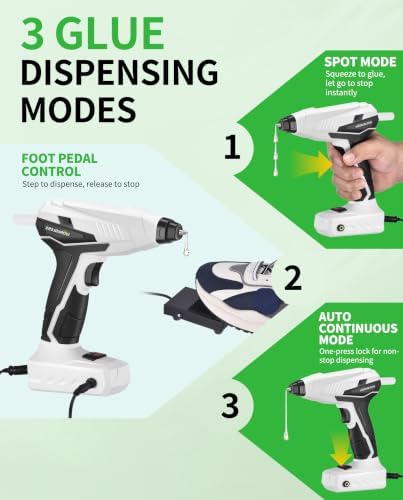 Hot Glue Gun 100W Auto Hand Free Fast Heat W/Mini Sticks Set
