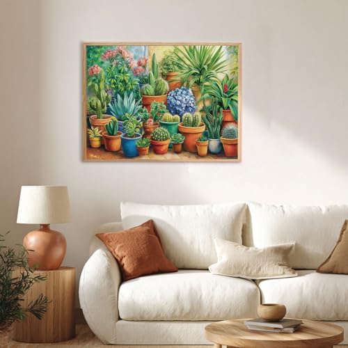 CRZMODE Plant Paint by Numbers Kit for Adults,Plant Paint by Numbers for Adults, Acrylic Painting Crafts for Home Decor Gift (16x20inch)