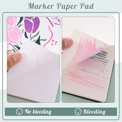 11×14 Marker Paper Pad, 50 Sheets, Bleedproof Spiral Sketchbook | 120gsm Acid-Free Paper, Smooth for Alcohol Markers, Pencils & Acrylics, Tear-Off Pages, Lays Flat for Sketching