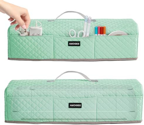 AMOIGEE Padded Dust Cover for Criicut Maker 4, Maker 3, Maker, Explore 4, Explore 3, Explore Air 2, Protective Machine Cover with Handle, Storage Pockets for Craft Accessories and Suppliers