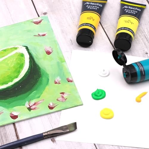 Artecho Hooker's Green Acrylic Paint 120ml /4.05oz Tube | Semi Glossy Finish, High Pigment Rich Color Craft Paint for Canvas, Rocks, Wood, Fabric, Ceramic, Non-Toxic