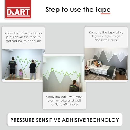 DEART Colored Masking Tape Painters Tape Writable 12, 8 or 6 Pack - 1 inch or 0.6 Inches for Arts & Crafts, Art Supplies, Whiteboard Tape Dry Erase Board Tape Craft Supplies (6, Large (20 Yd))
