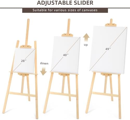 Adjustable Wooden Painting Easel, Art Easel Stand