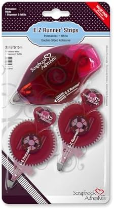 Scrapbook Adhesives by 3L 3L Scrapbook Adhesives E-Z Runner Permanent Refillable Dispenser, Value Pack, Dispenser + 2 Refill Cartridges