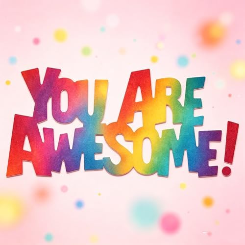 Lapoo Words Cutting Die for Scrapbooking - Durable, Cut Stencils for DIY Scrapbook Photo Album Decorative Paper Card, Card Making Supplies Party Wedding Decorations (You are so Awesome 3.6 x 1.7 in)