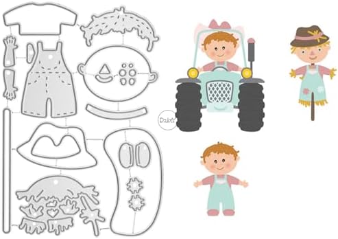 Patchwork Character Scarecrow Metal Cutting Dies for Card Making