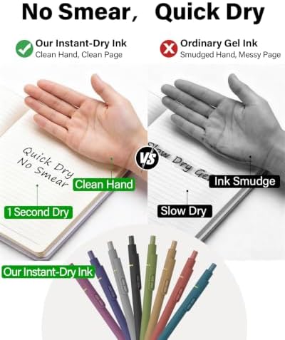 inkipen Blue Ink Fidget Pens, 8 Pcs 0.5mm Fine Point