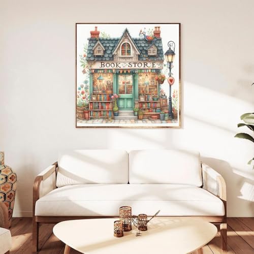 EIBEILI Diamond Art Kits for Adults-Book Store Diamond Painting Wall Art