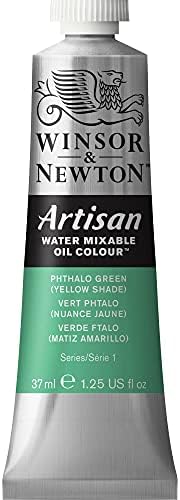 Winsor & Newton Artisan Water Mixable Oil Colour, 1.25-oz (37ml), Phthalo Green (Yellow Shade)