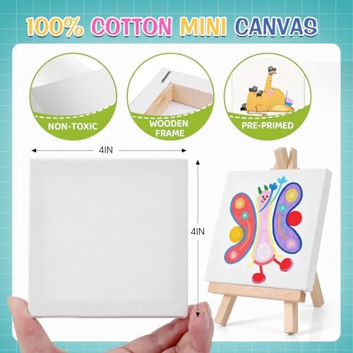 ESRICH 20 Set Canvas Painting Kit, Mini Acrylic Paint Set