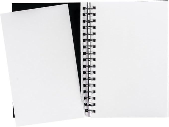 UCREATE Poly Cover Sketch Book, 6" x 9", Black, 75 Sheets/Book, 12 Count | Heavyweight, 70 lb., Side Spiral Bound, Class Pack, 900 Sheets Total, #PCAR37089