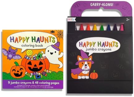 Ooly Carry Along Coloring Book for Kids, 48 Pages – Happy Haunts