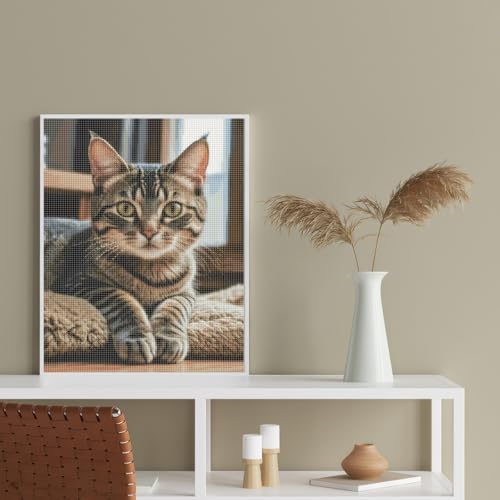 Cute Cat Diamond Art Kits for Adults, Full Drill DIY Diamond Painting Kits