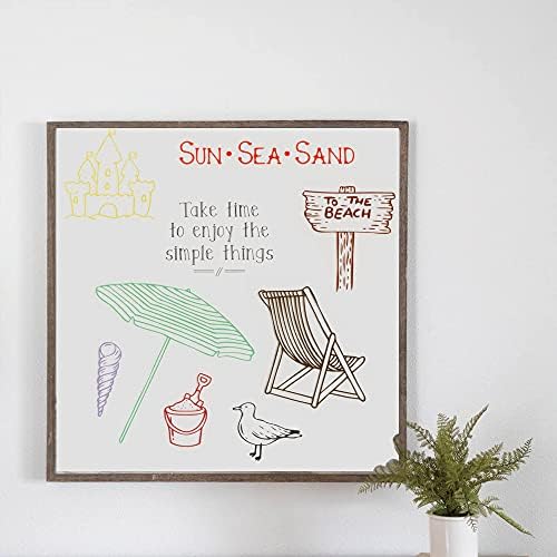 Summer Beach Vocation Clear Stamps for Card Making Decoration, Ocean Sea Sun Sand Words Castle Transparent Rubber Seal Stamps for Photo Card Album DIY Scrapbooking Crafting Supplies