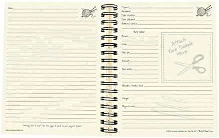 Write it Down series by Journals Unlimited, Guided Journal, Yarn It!, Knitting & Crochet Journal, Full-size 7.5"x 9", Kraft Hard Cover, Made in USA