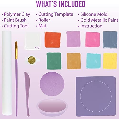 JOiFULi Make Your Own Clay Jewelry Bowls Arts and Crafts Kit for Girls Kids Ages 8 9 10 11 12 Years Old (Pack of 2)