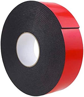 ToLanbbt Double Sided Foam Tape 2.36In x 33FT, Mounting Tape Heavy Duty, Strong Adhesive Weatherproof Seal Strips for DIY Craft Picture Poster, Car & Gap Filling Mountings, Home Office Decor (Black)