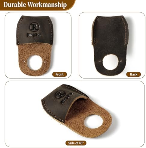 RingSun Thumb Guard Wood Carving Tools, Leather Finger Protector, Handmade Carpenter Working Carving Kit Accessories