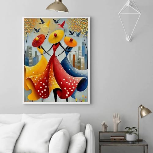 Jiqinsiye Woman Paint by Numbers Kit for Adults,Dancers DIY Painting Kits on Canvas,Female Color by Numbers,Large Adult Paint by Number for Gifts,Home Wall Decor