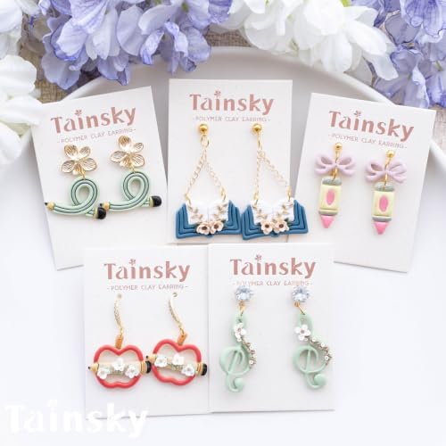 Tainsky Back to School Polymer Clay Cutters, 27 School Supply Shapes