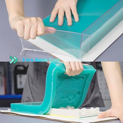 BBDINO Platinum Liquid Silicone Mold Making Kit 8A Jade Green 2 Gallons