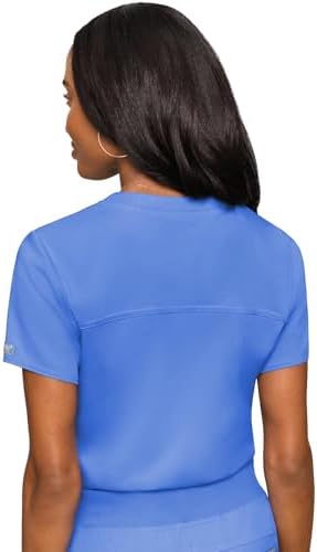 Med Couture Touch Women's Scrub Tops V-Neck Tuck-in Top with 1 Pocket