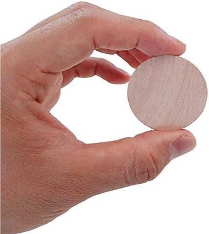 1.5 Inch Natural Wood Slices Unfinished Round Wood Coins, 200 per Pack