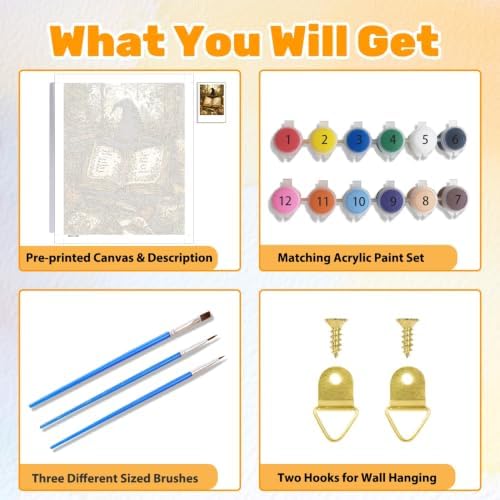 CRZMODE Halloween Paint by Numbers Kit for Adults, Magic Book, 16x20 inch
