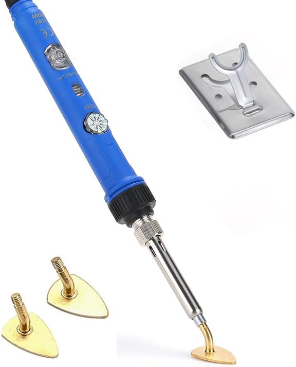 Arokimi Mini Iron, 80W Small Tiny Iron for Crafts Patches Hats (Blue)