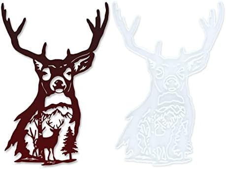 Deer Head Wall Hanging Resin Silicone Mold, Deer Epoxy Casting Mold for Wall Hanging Mount Home Office Decoration, DIY Crafts Door Wall Art Party Decoration