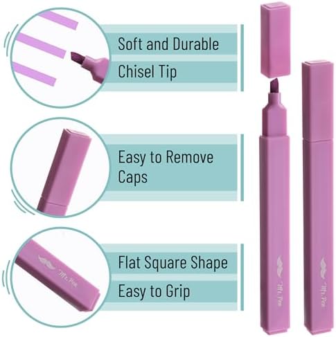 Mr. Pen- Aesthetic Highlighters No Bleed, 10 Pack, Assorted Colors | Chisel Tip, Cute Highlighters Assorted Colors for Journaling, Highlighting, Underlining, Fast Dry, Back to School Supplies