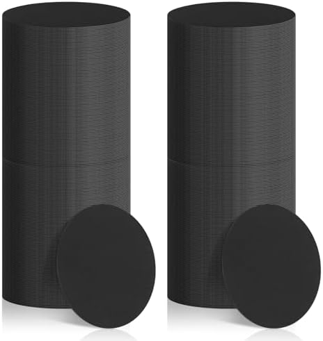 TaoBary 400 Pcs Round Cardboard Coasters Bulk, 4 Inch 1mm Thick,Black
