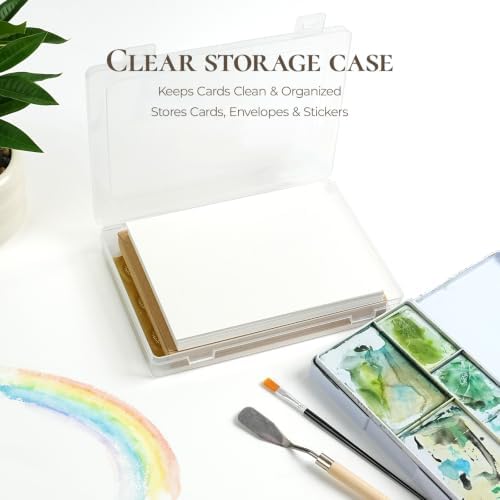 Vienrose Watercolor Cards with Envelopes 30 Pack 5x7 Blank Cards