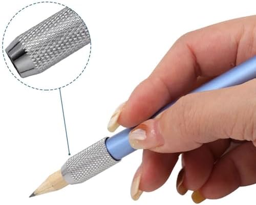 5 Pcs Pencil Extenders Pencil Lengthener Color Aluminum Pen Lengthener Holder Pencil Lengthener Pencil Extender Holde, Green