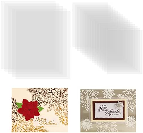 5 Pcs 8.5x11/4.3x6.3inch Heat Resistant Clear Acetate Sheets for Embossing and Stamping for Window Plastic Sheets DIY Scrapbooking Handmade Shaker Cards Album Photo Frame Accessories Anti-Static