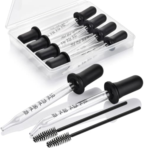 Eye Dropper, 1mL Glass Liquids Pipette Dropper Tool with Measurement Herain