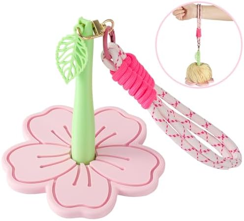 RSRIHE Portable Wrist Yarn Holder- 3D Printed Sakura Crochet Holder for Knitting. Perfect for Travel and on-The-go Crocheting. Comfortable Handmade Tool for Yarn Lovers
