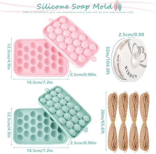 ATROPOS 2 Pack Grape Silicone Soap Molds, DIY Handmade Soap Making Molds