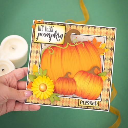 Cutting Dies Metal Stencils Scrapbooking Tools DIY Embossing Template for Paper Card Making Album Arts Crafts Supplies (Halloween Pumpkin Set-10.6x17.6cm)