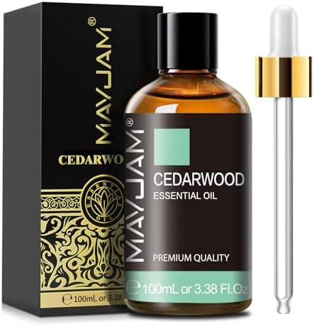 MAYJAM Cedarwood Essential Oil for Diffuser Soap Candle Making, 3.38FL.OZ