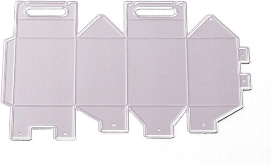 Silver Cutting Dies Gift Box Stencil, Cutting Dies Embossing Card Making Die Cuts Scrapbooking Dies Cut Stencil for DIY Scrapbook Album Paper Card,Die-Cutting and Embossing,Scrapbooking Die-Cuts