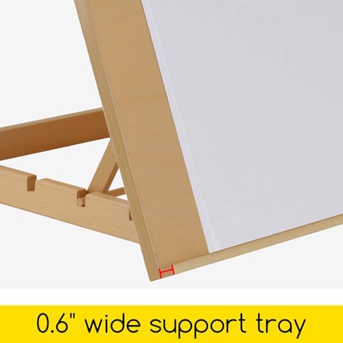 MEEDEN Extra Large Tabletop Easel: Wooden Easel for Painting Drawing Board | Adjustable Sketching Drafting Table Top Easel - Portable Beech Wood Desktop Art Easel Stand for Adults, Artists, Student