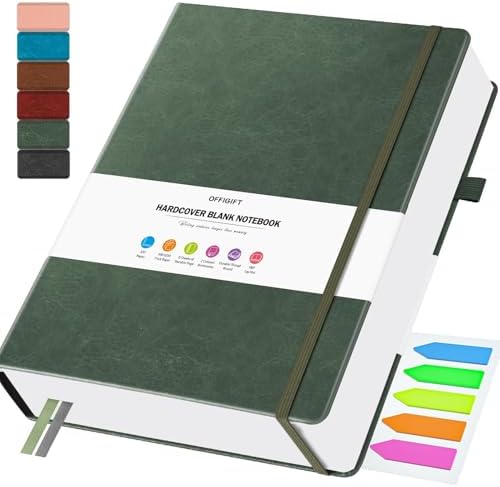 Blank Journal, Hardcover Sketchbook 8.5" x 11", 320 Pages Blank Notebook A4