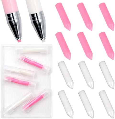 ZYNERY 12 PCS Diamond Painting Wax, Diamond Art Wax Refills Pen Replacement Glue Clay Accessories, Replacement Tips for Art Pens Refillable DIY Craft Dotz Accessories