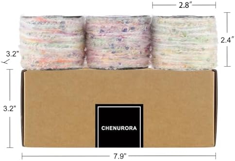 Artisanal Yarn Collection Multifiber Fancy Yarn for Knitting Crocheting Crafts DIY, Set of 3 Rolls(108 Flower Cluster Velvet Yarn)