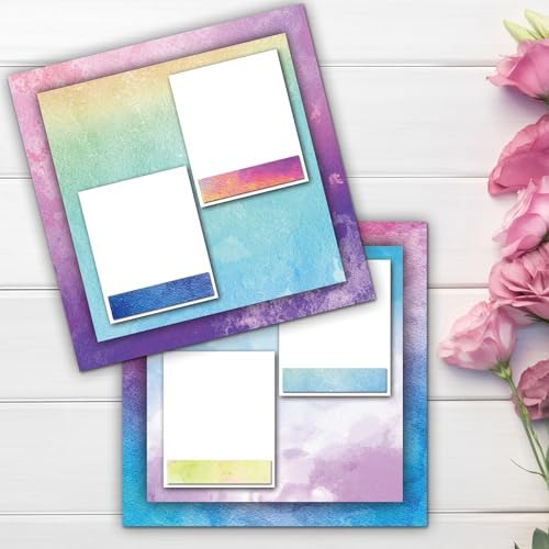 48 Sheets Watercolor Scrapbook Paper,Watercolor Pattern Decorative Scrapbook Paper for Journals DIY Cards and Photo Albums,Aesthetic Craft Supplies