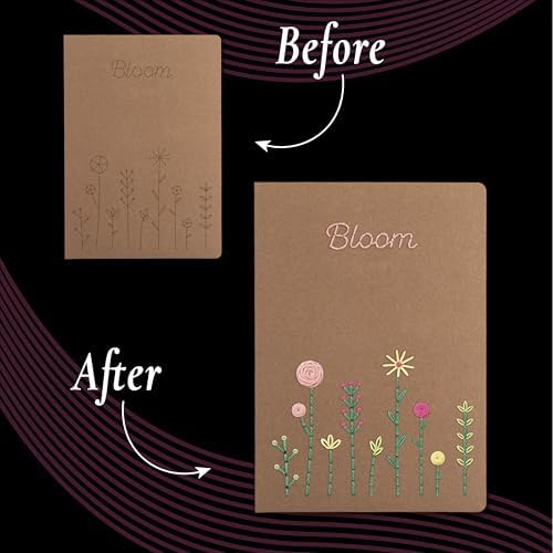 Unwynd Embroidery Kit Floral for Adults and Beginners, Cross stitch Crafts