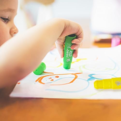 TBC The Best Crafts Paint Sticks, 12 Colors Pastel, Washable, Non-toxic, Tempera Paint Sticks for Kids and Students